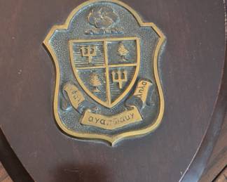 Wooden Plaque with Kappa Beta Gamma Emblem