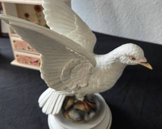 Andrea by Sadek White Porcelain Dove Figurine
