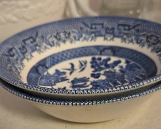 Blue Willow Pattern Soup Bowls - Set of 2