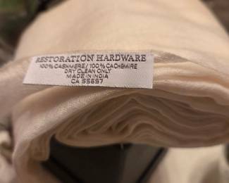 Restoration Hardware 100% Cashmere Scarf