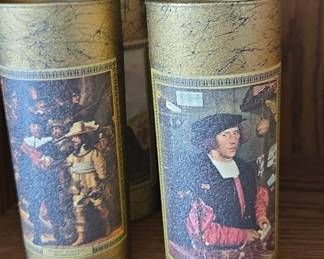 Decorative Cylinders with Famous Paintings - Rembrandt & Holbein