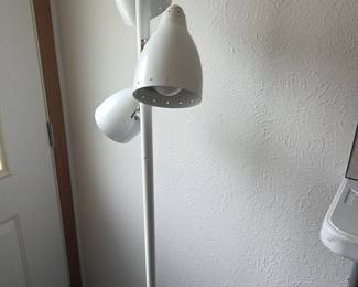 White 3-Light Adjustable Spotlight Floor Lamp