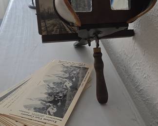 Keystone View Company Stereoscope with "Old West" Stereoviews
