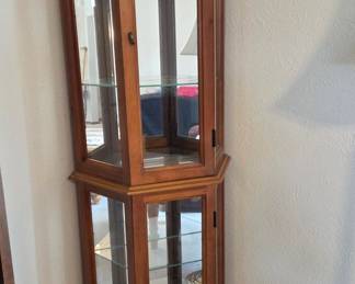 Lighted Corner Curio Cabinet