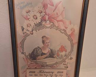 1899 Coca-Cola February Calendar Lithograph