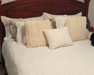 Cherry Wood Arched Headboard Bed Frame