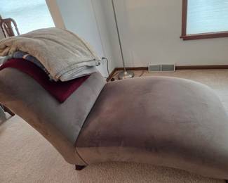 Modern Suede Chaise Lounge