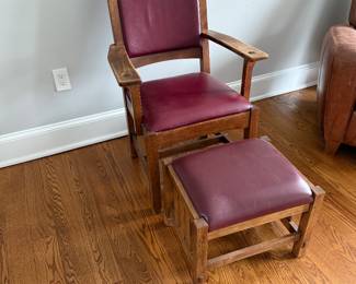 Stickley Armchair and Ottoman