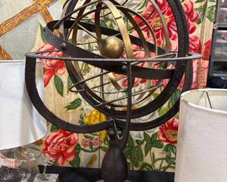 Metal Armillary Sculpture 