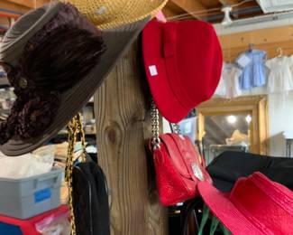 Brighton purse & Vintage Hats