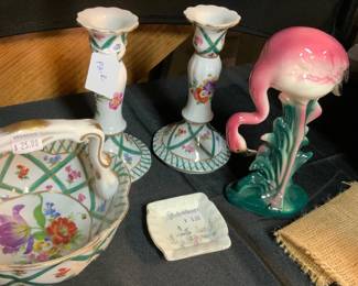 Vintage flamingo California pottery 