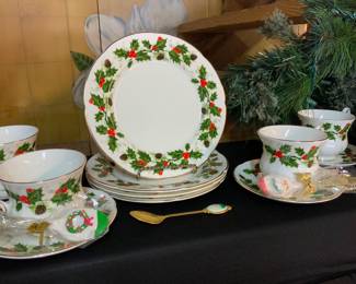 Vintage Christmas Tea Set