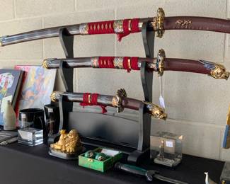Katana sword set and stand