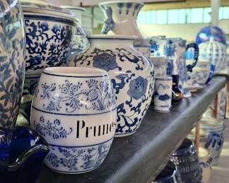 vintage blue and white porcelain