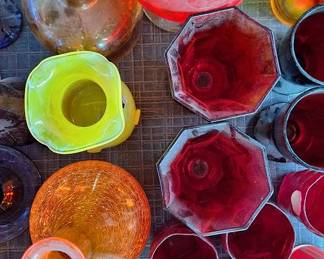 vintage mid century glassware