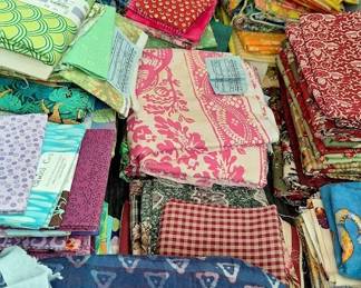 feedsack, barkcloth, vintage fabric, quilts, sewing supplies