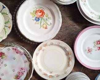 Hundreds of vintage  plates