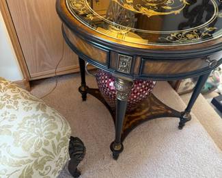 Inlaid Lacquered Side Table