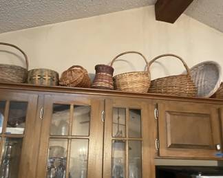 Baskets galore.   Great for use and/or decorating