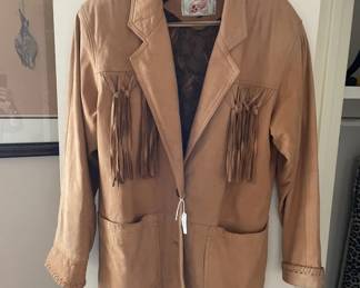 Men's Leather Coat - Size L
