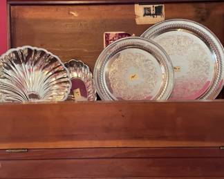 Silverplate decorative trays
