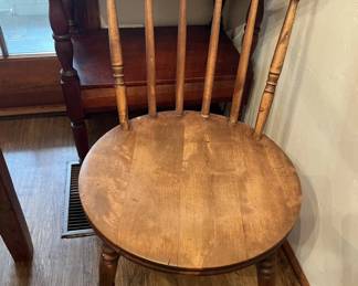 Wooden table chair