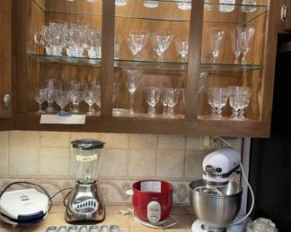 Kitchen misc - Kitchen Aid Mixer and glassware