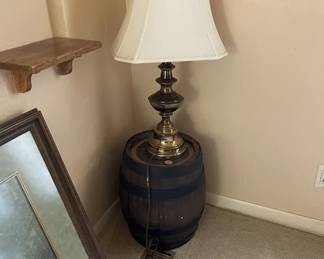 Barrel and Brass Lamp