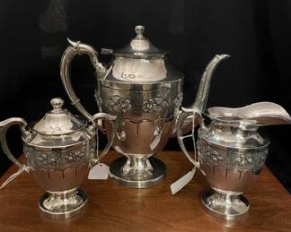 Sterling Teapot - matching Sugar & Creamer. Each piece sold separately.