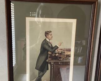 'Lawyer' - early magazine cover. - framed.  early 1900's