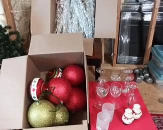 Christmas Decor and Glasses