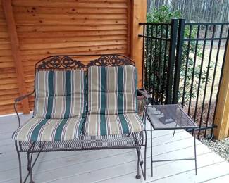 Iron Rocker Chair and Table