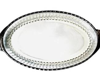 Sterling Silver Overlay On American Pressed Glass