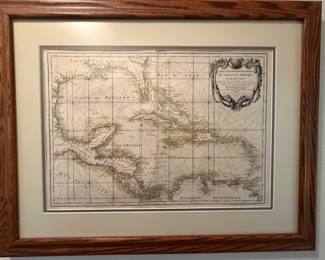 Giovanni Rizzi Zannoni: Carte Geo-Hydrographique Map of the Gulf of Mexico (and it’s islands)