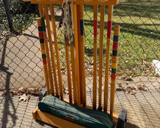Vintage Brookstone Croquet Set