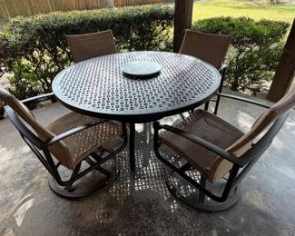 Brown Jordan 5-pc Patio Table + Chairs