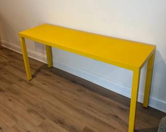 Vintage Yellow Console Table