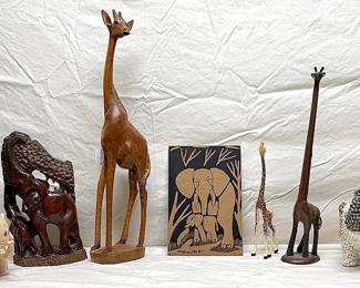 Animal Figurines Elephant  Giraffes