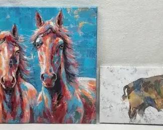 Horses  Bison Paintings