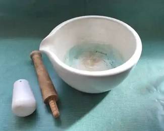 Vintage Coors USA Porcelain Mortar And Pestal