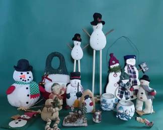 Snowman Collection 1990s Christmas Nostalgia