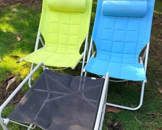 Colorful Folding Metal Chairs  Table