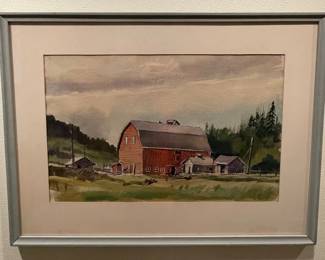 Red Barn By Artist Charles Mulvey