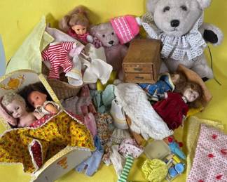 Wellloved Vintage Dolls Clothes And Furniture