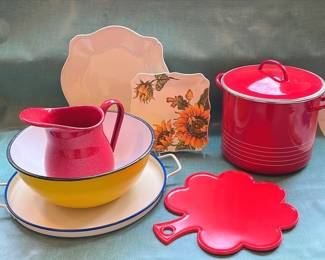 Cheerful Enamelware And Stoneware