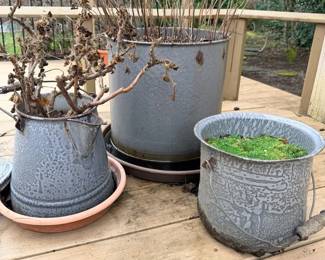 Eclectic Enamel Metal Container Lot