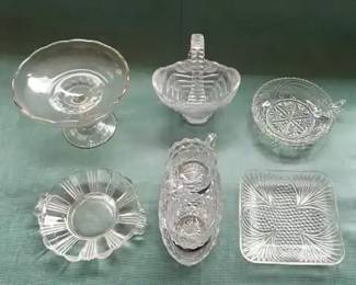 Lovely Faceted Vintage Glass Dishes