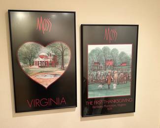 Prints by artist P Buckley Moss featuring the Virginia Heart Poster and The First Thanksgiving