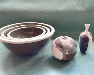 Earthtone Vases And Nested Bowls
