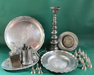 Pewter, Hammered Metal And More Fete Set